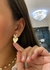 Brinco Coração Duplo com Zircônias - Banho de Ouro 18k - comprar online
