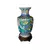 Vaso Cloisonné Floral Celeste com Fundo Azul Claro