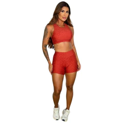 Conjunto Top Corto & Short Biker Compresión