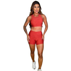 Imagen de Conjunto Top Corto & Short Biker Compresión