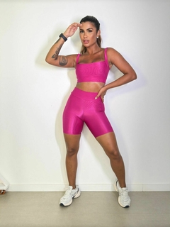 Conjunto Cropped & Short Biker Shine - tienda en línea