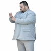 Terno Oxford Plus Size - Cinza Claro - comprar online