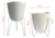 Maceta Tryas 26x30 Con Pie Metal