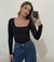 BODY MANGA LONGA DECOTE QUADRADO