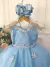 Vestido Infantil Azul Elsa Frozen Gelo Com Capa Luxo Festas (0011AZ) - Mundo da Marie - Loja de Roupas Infantis