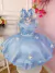 Vestido Infantil Azul Elsa Frozen Gelo Com Capa Luxo Festas (0011AZ) na internet