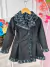 Casaco Sobretudo Infantil Suede Preto Pelúcia Grafite C/ Botão (2023PT) - comprar online