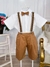 Conjunto Social Short Camisa Gravata Susp. Caramelo Escuro (3439CA) - loja online