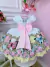 Vestido Infantil Jardim das Borboletas Encantado C/ Pérolas (1135BA) - Mundo da Marie - Loja de Roupas Infantis