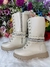 Botinha Infantil Cano Alto Off White Com Cadarço e Ziper (36020OF) na internet