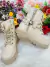 Botinha Infantil Cano Curto Off White Com Cadarço e Ziper (34020OF) - comprar online