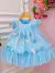 Vestido Infantil Bebê Azul Bebê Jardim Encantado Luxo (4547AZ) - comprar online