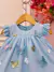 Vestido Infantil Bebê Azul Bebê Jardim Encantado Luxo (4547AZ) - comprar online
