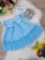 Vestido Infantil Bebê Azul Bebê Jardim Encantado Luxo (4547AZ) na internet