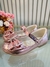 Sapatinho Rosa Metalizado Luxo Com Lacinho e Strass (745RM) - comprar online