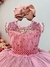 Vestido Infantil Longo Rose C/ Renda e Pérolas Damas (4341RC) - Mundo da Marie - Loja de Roupas Infantis