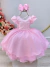 Vestido Infantil Rosa Claro C/ Busto Nervura Festas Daminhas (5073RS)- 1 ao 12