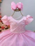 Vestido Infantil Rosa Claro C/ Busto Nervura Festas Daminhas (5073RS)- 1 ao 12 - loja online