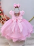 Vestido Infantil Rosa Claro C/ Busto Nervura Festas Daminhas (5073RS)- 1 ao 12 - Mundo da Marie - Loja de Roupas Infantis