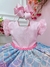 Vestido Infantil Rosa Colorido Escamas Sereia Tay Day Festas (3060RC)