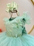 Imagem do Vestido Infantil Verde Busto Com Renda e Strass Daminhas (2585VD)
