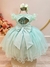 Vestido Infantil Verde Busto Com Renda e Strass Daminhas (2585VD) - comprar online