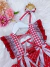 Romper Junino Vermelho Xadrez Com Laço de Chapéuzinho (0703VM) - comprar online