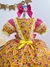 Fantasia Infantil Junino Festas Amarelo Colorido Florzinhas (0046AM) na internet
