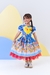 Vestido Infantil Junino Azul Colorido Festa Folia Premium (2364AZ) - comprar online