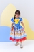 Vestido Infantil Junino Azul Colorido Festa Folia Premium (2364AZ) - Mundo da Marie - Loja de Roupas Infantis