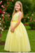 Vestido Infantil Amarelo Damas de Honra Longo Strass Pérolas (2224AM) - comprar online
