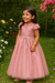 Vestido Infantil Damas Honra Casamento Rose C/ Renda Pérola (2266RZ) - comprar online