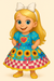 Vestido Infantil Junino Luxo Azul Girassol Colorido (0102AF) - comprar online