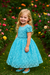 Vestido Infantil Realeza Azul Com Renda e Pérolas Festa Luxo (2258AZ) - comprar online