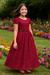 Vestido Infantil Realeza Marsala Renda e Pérolas Festa (2258MS) - comprar online