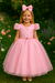 Vestido Infantil Rosa Claro Busto Com Nervura Damas Festas (2923RS) - comprar online