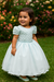 Vestido Infantil Verde Claro Busto Nervura Strass Daminhas - comprar online