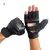 luvas de treinamento de boxe profissional metade do dedo, almofada de couro