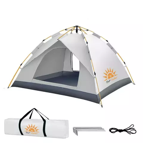 Barraca de Camping Automática Para 3-4 Pessoas,Ao Ar Livre Auto-Pop-up de Acampamento Rápida Portátil Verde/Branco - comprar online