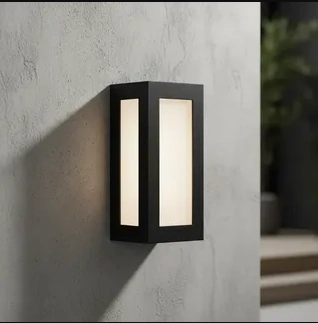 APLIQUE DE PARED LINEA FAROL RECTANGULAR PARA E27 IP44 - CANDELA
