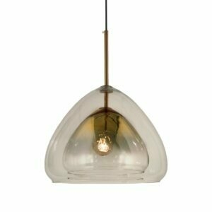 Artefacto colgar 1xE27 Sophie doble vidrio "DORADO TRANSPARENTE" (LK) - comprar online