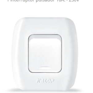 Pulsador Timbre Superficie Kalop Blanco Linea TEKNA - comprar online