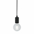 Artefacto colgar 1xE27 Tansy "NEGRO MATE" (LK) - comprar online