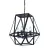 Artefacto colgar 4xE14 Fidias "NEGRO MATE" (LK) - comprar online