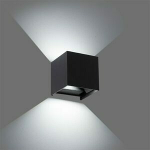 Artefacto pared LEDs Integrados 2x 3W BLC Bidir. cuad "NEGRO" (LK) - comprar online