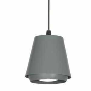 COLGANTE 1 LUZ GU10 COLOR GRIS C/ESFERA INTERNA Y CABLE LINEA CAPELLO (DB) - comprar online