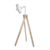 LAMPARA DE PIE C/TRIPODE DE MADERA Y CABEZAL CHAPA BLANCA MATE LINEA GRAF (DB) - comprar online