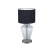 VELADOR "PLATIL" C/BASE TRANSPARENTE, PANTALLA Y CABLE TEXTIL LINEA DANA (DB) - comprar online