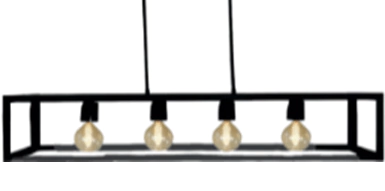 COLGANTE CAJON P/4 LUCES E27 - LINEA ESTRUCTURAL - A.G - comprar online