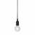 Artefacto colgar 1xE27 Kommi "NEGRO MATE" (LK) - comprar online
